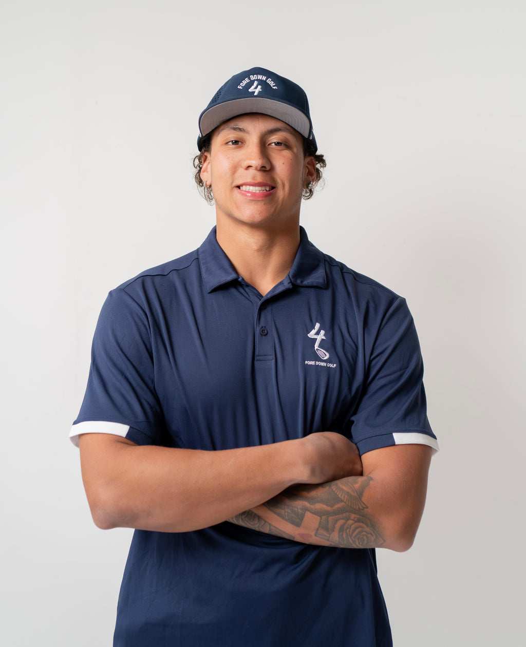 Fore Down Performance Polo - Navy Blue